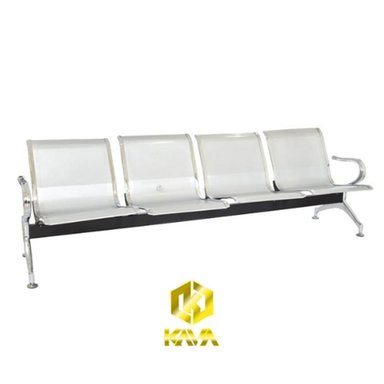 SILLA DE ESPERA 4 ASIENTOS CON ESTRUCTURA CROMADA - GRUPOKAVA