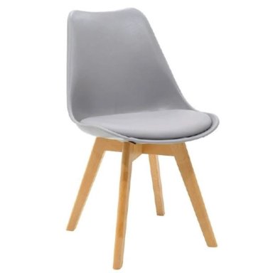 SILLA EMA TULIP VINTAGE DECORATIVA GRIS