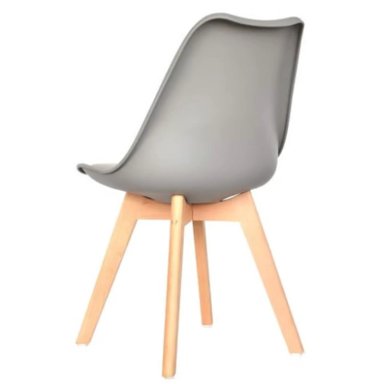 SILLA EMA TULIP VINTAGE DECORATIVA GRIS - 2