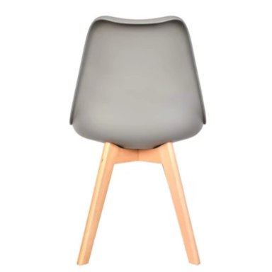 SILLA EMA TULIP VINTAGE DECORATIVA GRIS - 3