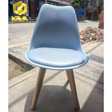 SILLA EMA TULIP VINTAGE DECORATIVA GRIS - 4