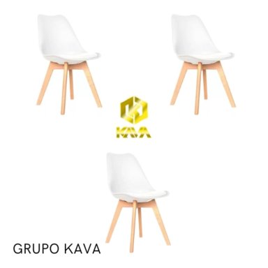 SILLA EMA TULIP VINTAGE DECORATIVA BLANCOX 3 UNDS - 1
