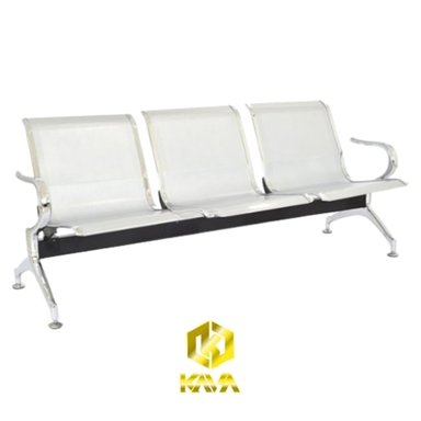 SILLA DE ESPERA 3 ASIENTOS CON ESTRUCTURA CROMADA