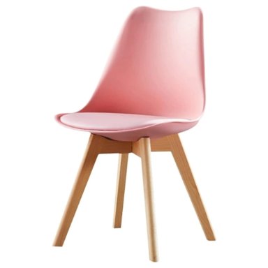 SILLA EMA TULIP VINTAGE DECORATIVA ROSA - 1