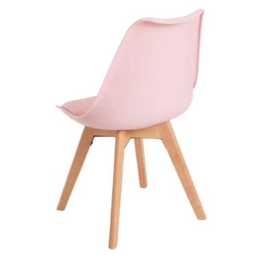 SILLA EMA TULIP VINTAGE DECORATIVA ROSA - 2