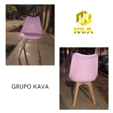 SILLA EMA TULIP VINTAGE DECORATIVA ROSA - 3