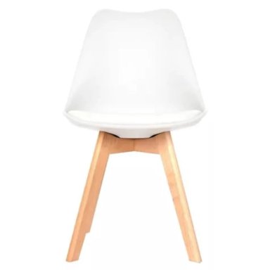 SILLA EMA TULIP VINTAGE DECORATIVA BLANCO - 2