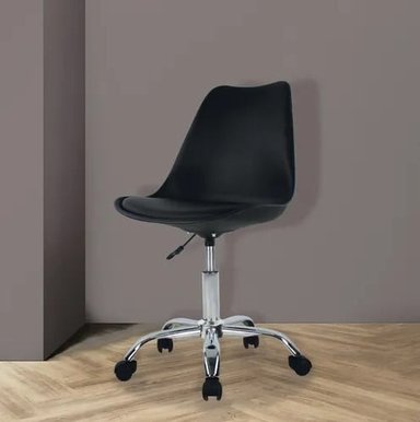 SILLA EMA TULIP NEGRA GIRATORIA - GRUPOKAVA