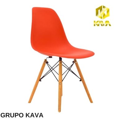 SILLA EAMES NÓRDICA NARANJA