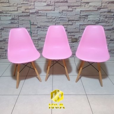 SILLA EAMES NÓRDICA SOFISTICADA ROSA X 03 UNDS