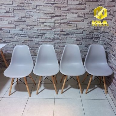 SILLA EAMES NÓRDICA SOFISTICADA GRIS X 04 UNDS