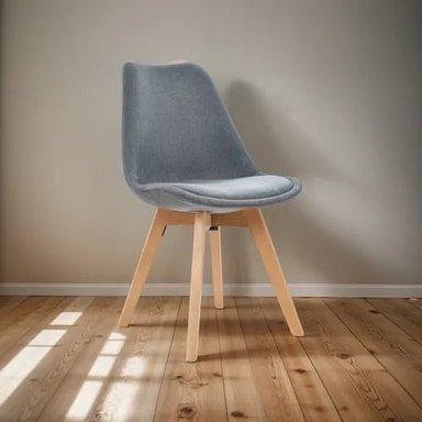 SILLA GHOST DECORATIVA GRIS OSCURO