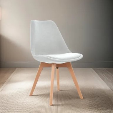 SILLA GHOST DECORATIVA GRIS CLARO