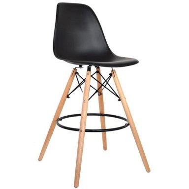 SILLA DE BAR EAMES NEGRA