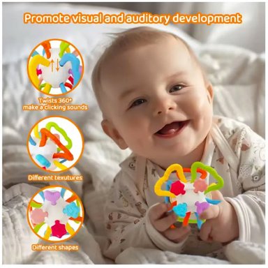 SONAJERO MORDEDOR DE SILICONA BOLA SENSORIAL BABY - 2