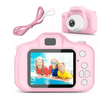 CÁMARA DIGITAL PARA NIÑAS FOTOS Y VIDEO + JUEGOS + MUSICA COLOR ROSA - 4
