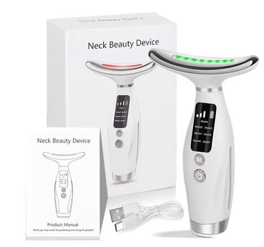 MASAJEADOR DE ROSTRO Y CUELLO  REDUCTOR ARRUGAS RECARGABLE