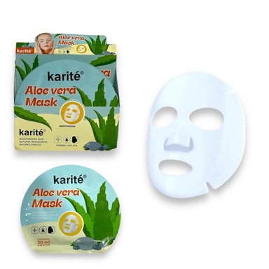 MASCARILLA FACIAL ALOE VERA KARITÉ - SET DE 5 UND.