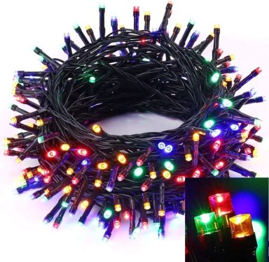 TIRA DE LUCES NAVIDEÑAS GUIRNALDAS MULTICOLOR MUSICAL 100 METROS 450L - 2