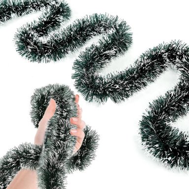 SET DE 6 GUIRNALDAS NAVIDENAS ADORNOS PARA ARBOL 2CM X 11CM JASPEDAS