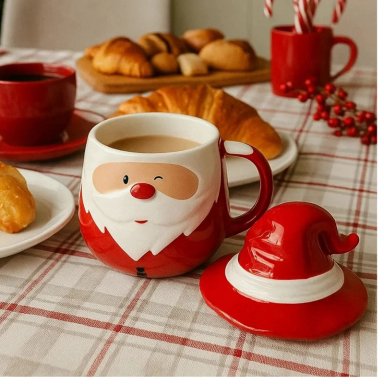 AZUCARERO NAVIDENO CON TAPA TAZA DE CERAMICA - 3