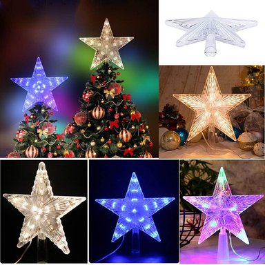 LUCES ESTRELLA LED PARA PUNTA DE ARBOL NAVIDENA