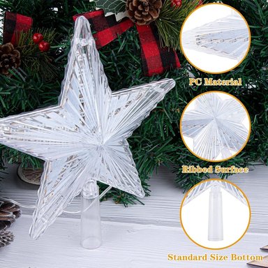 LUCES ESTRELLA LED PARA PUNTA DE ARBOL NAVIDENA - 2