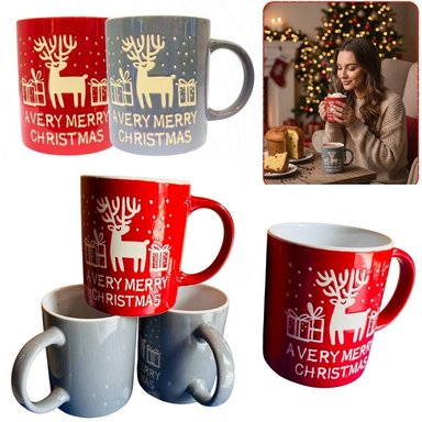 3 TAZAS NAVIDEÑAS 300ML SUBLIMADAS DISEÑOS AL SURTIDOS