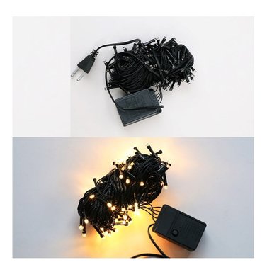 TIRA DE LUCES NAVIDEÑAS 12MTS AMBAR CON TIEMPOS DE LUCES - 3