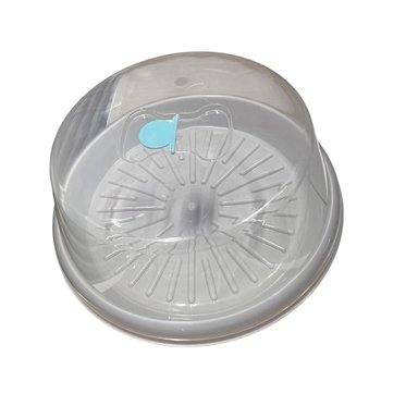 PORTA TORTA PLÁSTICO BASE PARA KEKES CIRCULAR CON TAPA  set de 2