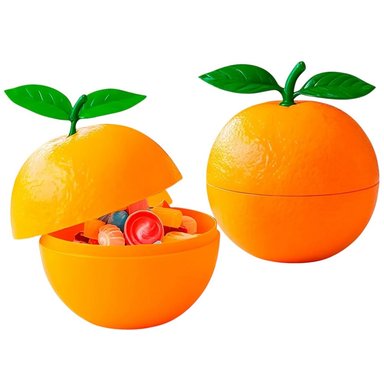 SET DE 2 RECIPIENTE EN FORMA DE FRUTA NARANJA DULCERA