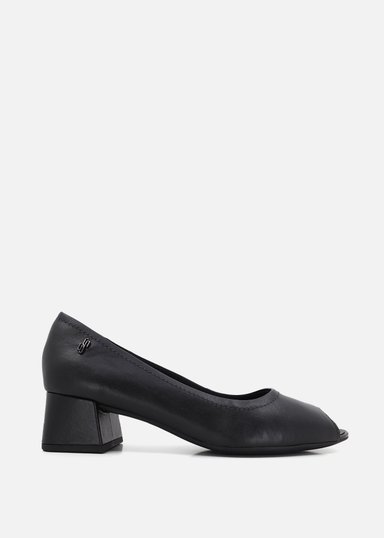 ZAPATOS CASUALES MUJER USAFLEX CUERO NEGRO PUNTA ABIERTA USA AG1613004 - 1