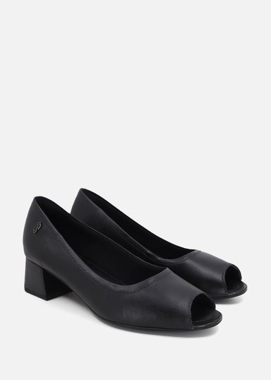 ZAPATOS CASUALES MUJER USAFLEX CUERO NEGRO PUNTA ABIERTA USA AG1613004 - 2