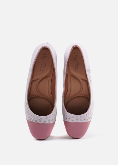ZAPATOS CASUALES MUJER USAFLEX CUERO LILA SCARPIN USA AC3217006 - 4