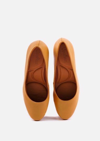ZAPATOS CASUALES MUJER USAFLEX CUERO ALMENDRA SCARPIN USA AE1901024 - 4