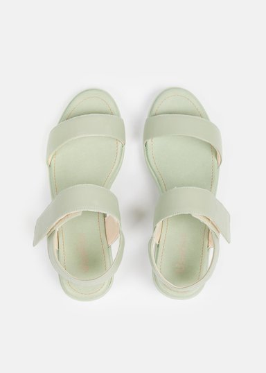 SANDALIAS MUJER USAFLEX CUERO VERDE PLATAFORMA CON FLEX CLOSE USA AE0509VER - 6