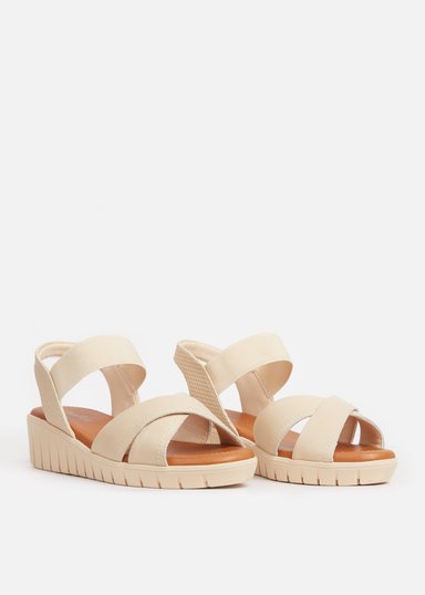 SANDALIAS MUJER USAFLEX CUERO VAINILLA PLATAFORMA USA AE0510VAI - 2