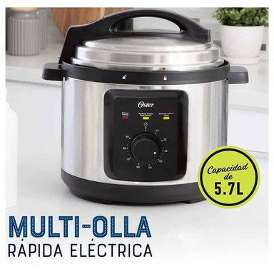 MULTI OLLA OSTER CKSTPCEC57M PLATEADO RÁPIDA PRESIÓN ELÉCTRICA MANUAL 57L