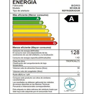 FRIGOBAR BORD MI120S-M 93L SILVER - 3
