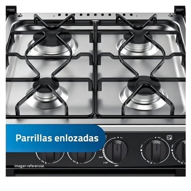 COCINA INDURAMA 4 HORNILLAS A GAS NEGRA GOYA - 4