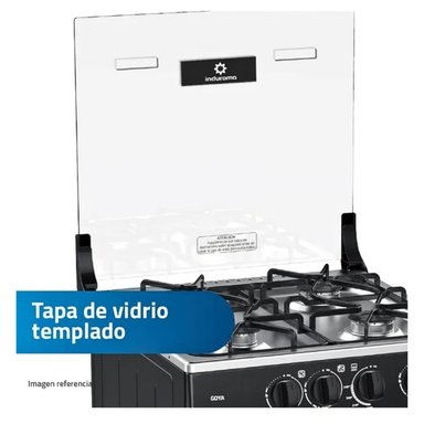 COCINA INDURAMA 4 HORNILLAS A GAS NEGRA GOYA - 5
