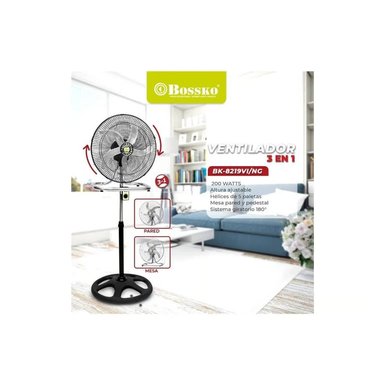 VENTILADOR BOSKO BK-8219VI 200W 5 ASPAS 3EN1 18?