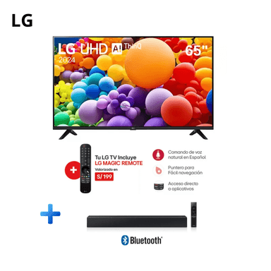 TELEVISOR LG 65 4K SMART TV UHD 65UA7300 + BARRA DE SONIDO
