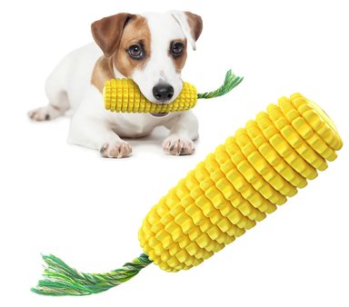 JUGUETE MASTICABLE PARA PERRO CON FORMA DE MAÍZ
