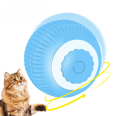 PELOTA INTERACTIVA PARA GATOS JUGUETE INTELIGENTE AZUL