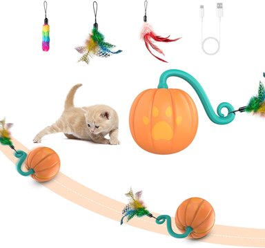 PELOTA GATOS INTELIGENTE PET SMART TOY CALABAZA 360°