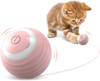 PELOTA INTELIGENTE PARA GATOS JUGUETE INTERACTIVO ROSA
