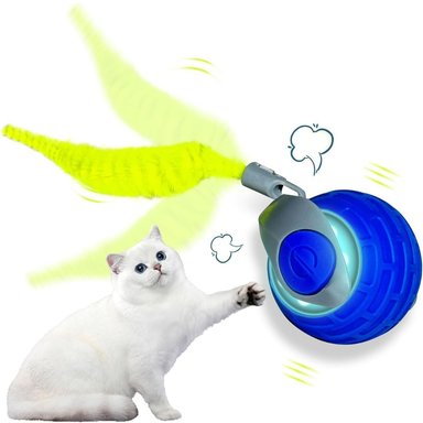 JUGUETE INTERACTIVO PARA GATOS PELOTA INTELIGENTE CON COLA