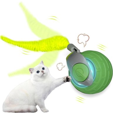JUGUETE INTERACTIVO PARA GATOS PELOTA INTELIGENTE CON COLA