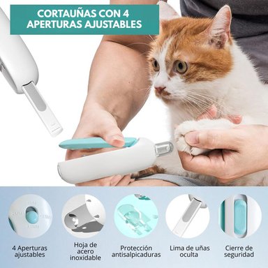 CORTAUÑAS AJUSTABLE CON LIMA PARA GATOS, PERROS Y ANIMALES PEQUEÑOS - 2